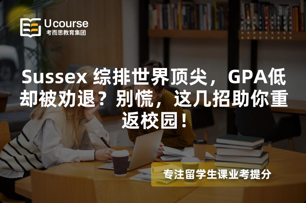 Sussex 綜排世界頂尖，GPA低卻被勸退？別慌，這幾招助你重返校園！