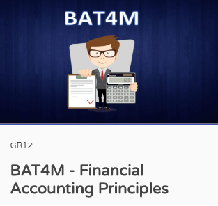 加拿大12年级BAT4M财务会计原则课程辅导