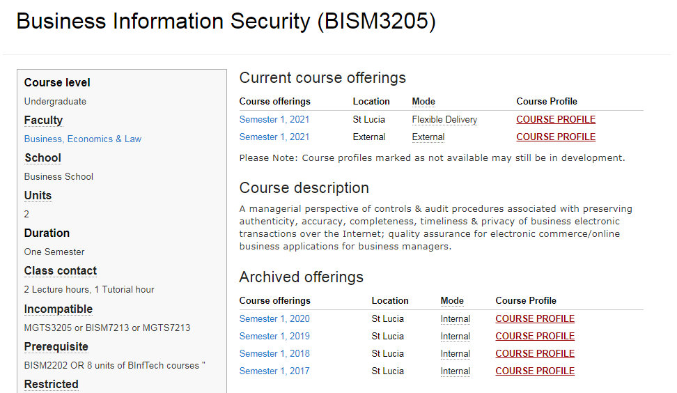 澳洲BISM3205商业信息安全Business Information Security辅导