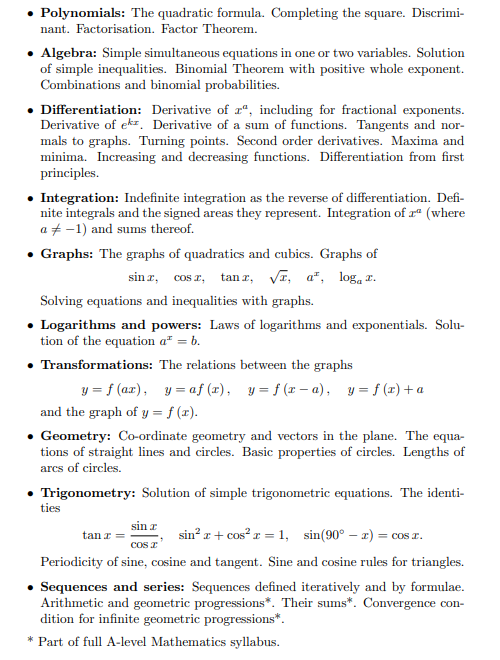 牛津大学MAT数学