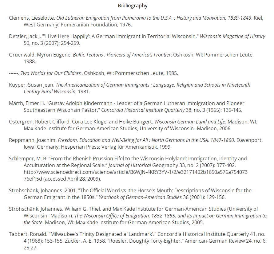 bibliography格式