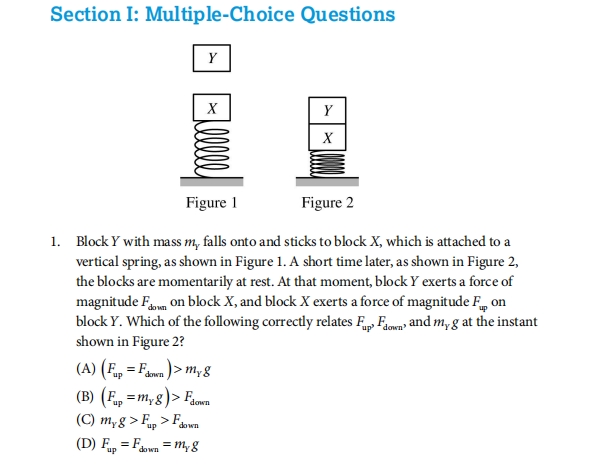 AP物理1考试选择题例题