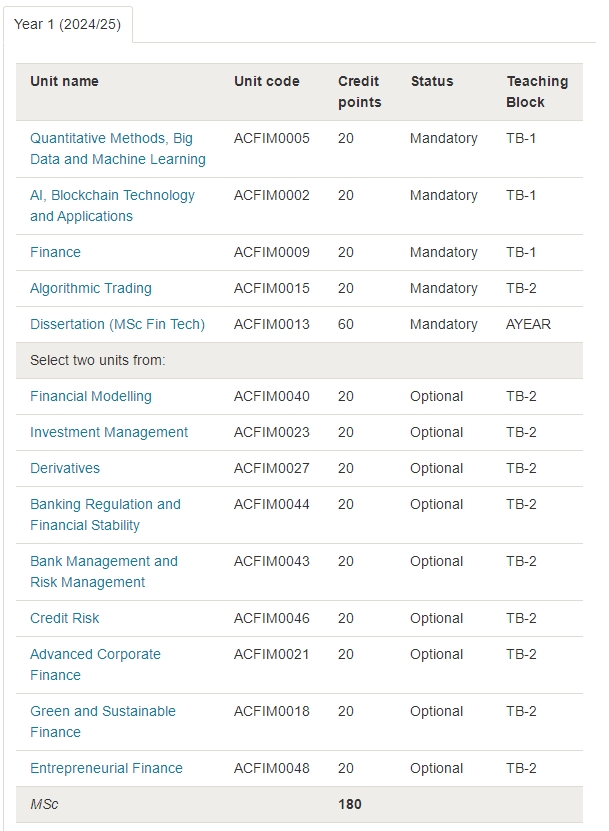 布里斯托大学金融科技硕士辅导