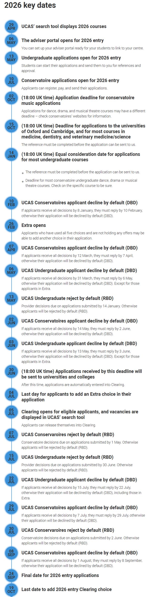 UCAS公布2026英本申請時間軸，這些重要變化請注意！