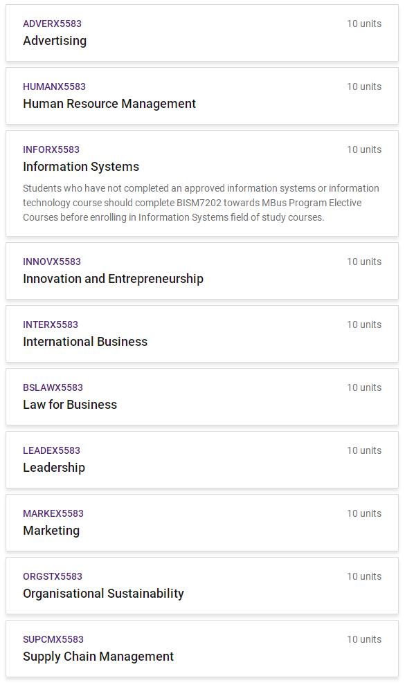UQ Marketing研究生選課指導(dǎo)