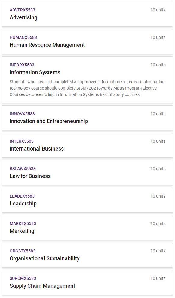 UQ Marketing研究生選課指導(dǎo)