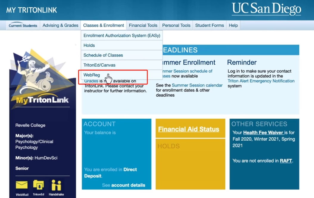 UCSD选课