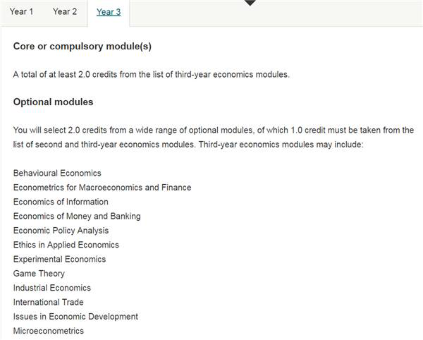 英国本科Economics辅导